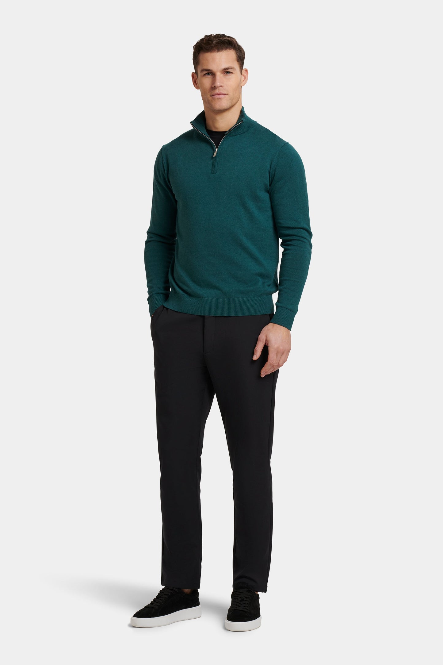 EL SUÉTER SANTONI CON CREMALLERA HASTA EL CUELLO