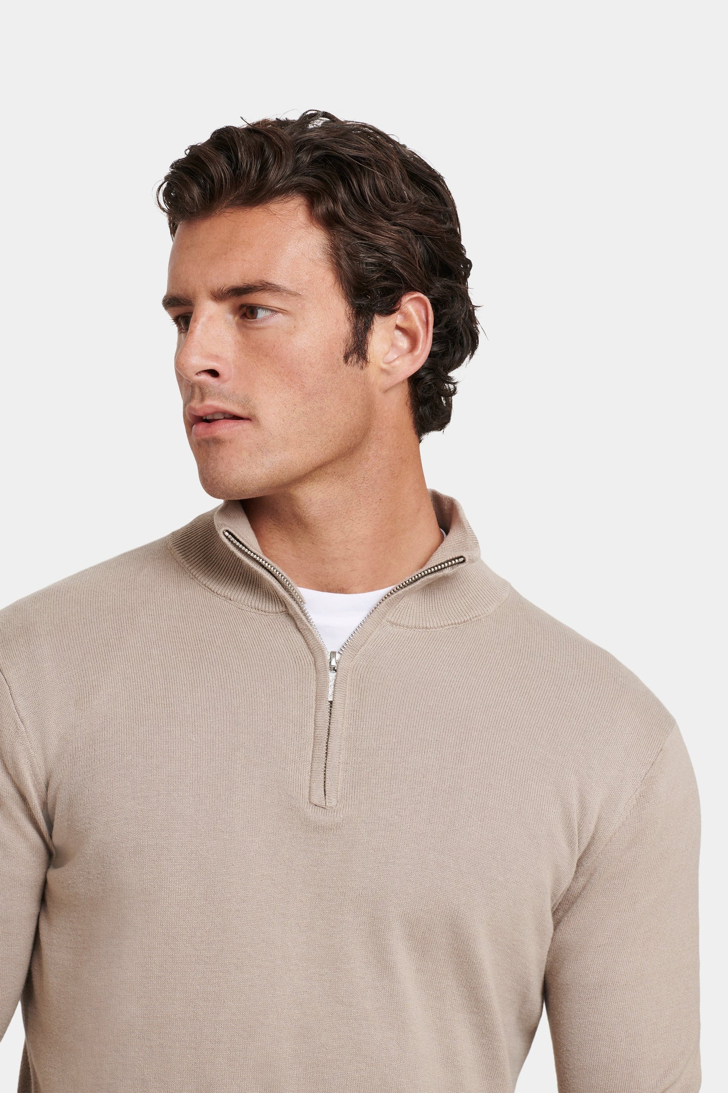 EL SUÉTER SANTONI CON CREMALLERA HASTA EL CUELLO