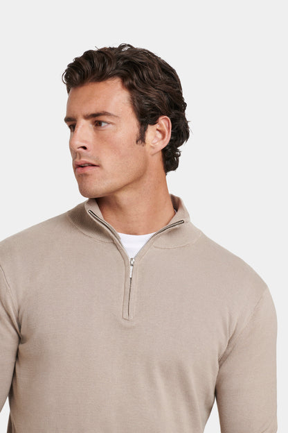 EL SUÉTER SANTONI CON CREMALLERA HASTA EL CUELLO