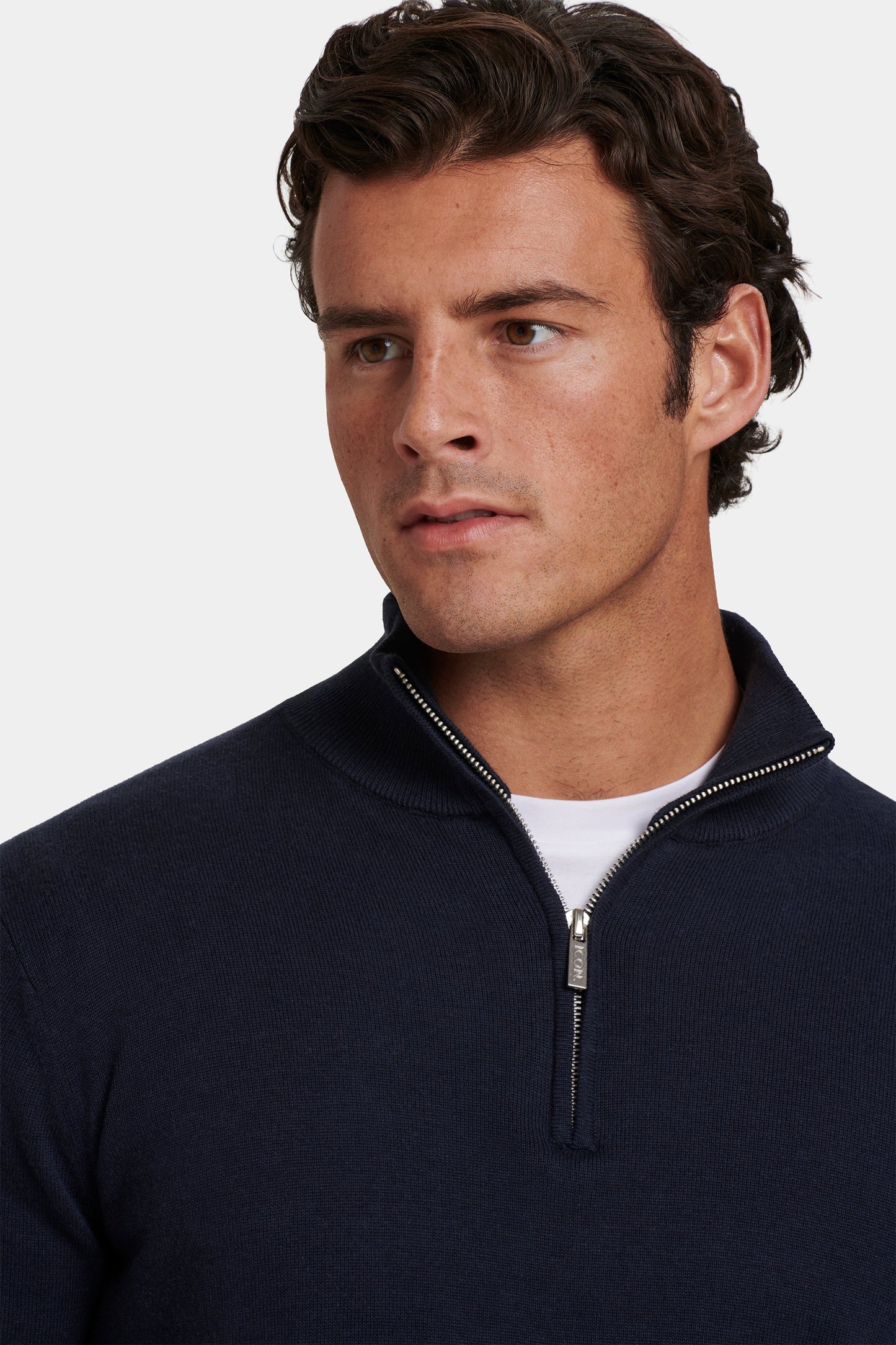 EL SUÉTER SANTONI CON CREMALLERA HASTA EL CUELLO