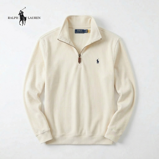 RL Maglione da Uomo in Morbido Cotone – Collo a Lupetto con Cerniera & Maniche Lunghe