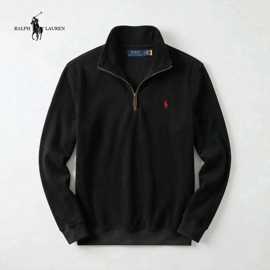 RL Maglione da Uomo in Morbido Cotone – Collo a Lupetto con Cerniera & Maniche Lunghe